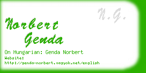 norbert genda business card